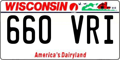 WI license plate 660VRI