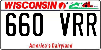 WI license plate 660VRR