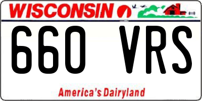 WI license plate 660VRS
