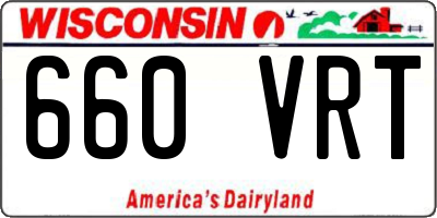 WI license plate 660VRT