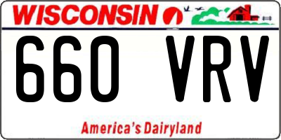 WI license plate 660VRV