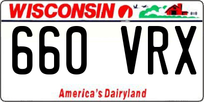 WI license plate 660VRX
