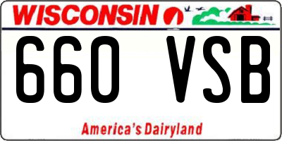 WI license plate 660VSB