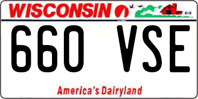 WI license plate 660VSE