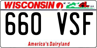 WI license plate 660VSF