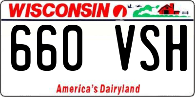 WI license plate 660VSH