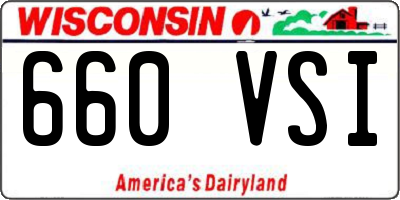 WI license plate 660VSI