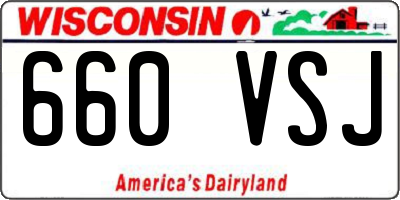 WI license plate 660VSJ