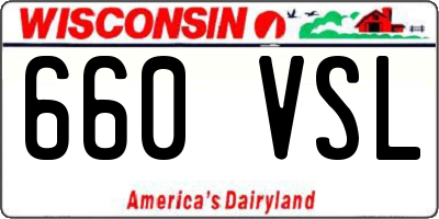 WI license plate 660VSL