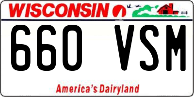 WI license plate 660VSM