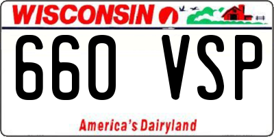 WI license plate 660VSP