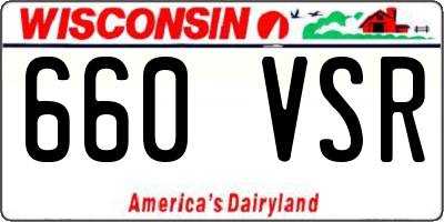 WI license plate 660VSR