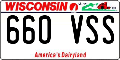 WI license plate 660VSS
