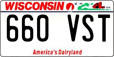 WI license plate 660VST