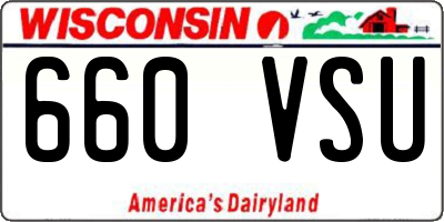 WI license plate 660VSU