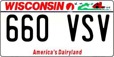 WI license plate 660VSV
