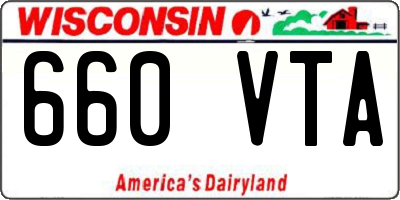WI license plate 660VTA