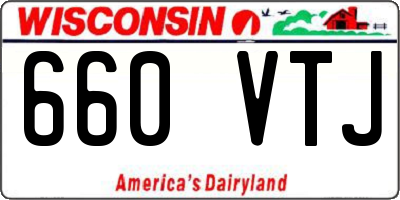 WI license plate 660VTJ