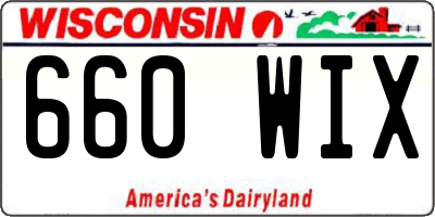 WI license plate 660WIX