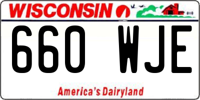 WI license plate 660WJE