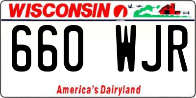 WI license plate 660WJR