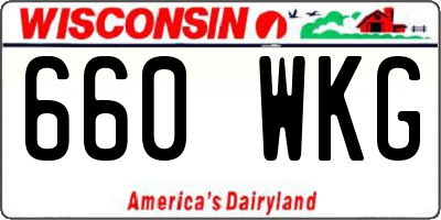 WI license plate 660WKG