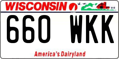 WI license plate 660WKK
