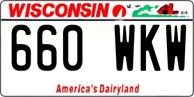 WI license plate 660WKW