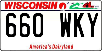 WI license plate 660WKY