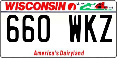WI license plate 660WKZ
