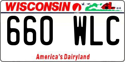 WI license plate 660WLC