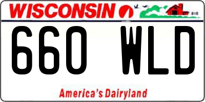 WI license plate 660WLD
