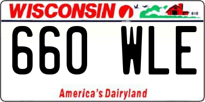 WI license plate 660WLE