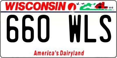 WI license plate 660WLS
