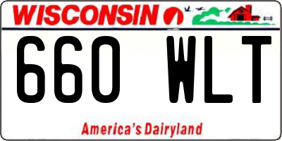 WI license plate 660WLT