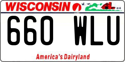 WI license plate 660WLU