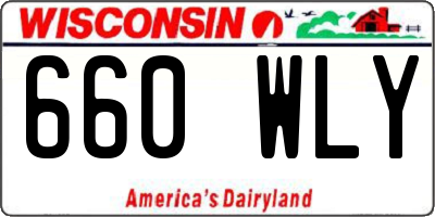 WI license plate 660WLY