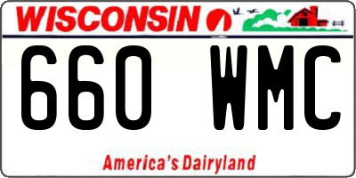 WI license plate 660WMC