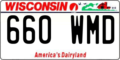 WI license plate 660WMD