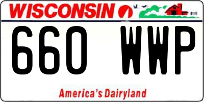 WI license plate 660WWP