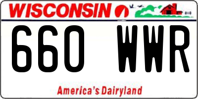 WI license plate 660WWR