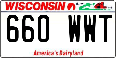 WI license plate 660WWT