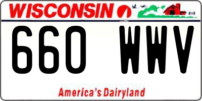 WI license plate 660WWV