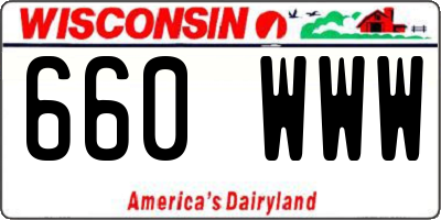 WI license plate 660WWW