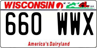 WI license plate 660WWX