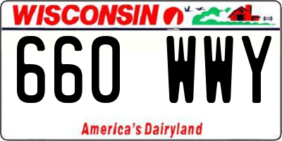 WI license plate 660WWY