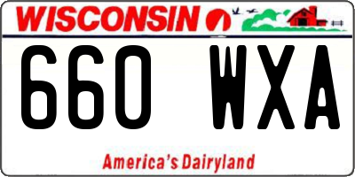 WI license plate 660WXA