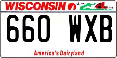 WI license plate 660WXB