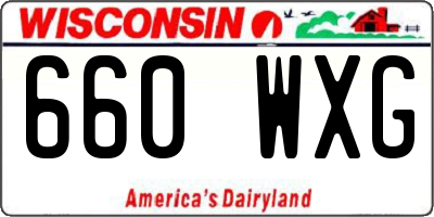 WI license plate 660WXG