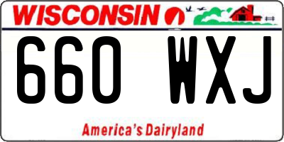 WI license plate 660WXJ